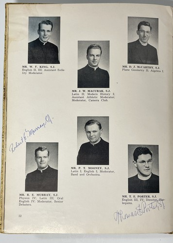 1953 ST IGNATIUS PREP HIGH SCHOOL CHICAGO ILLINOIS YEARBOOK Many Signatures 90 - Picture 8 of 12