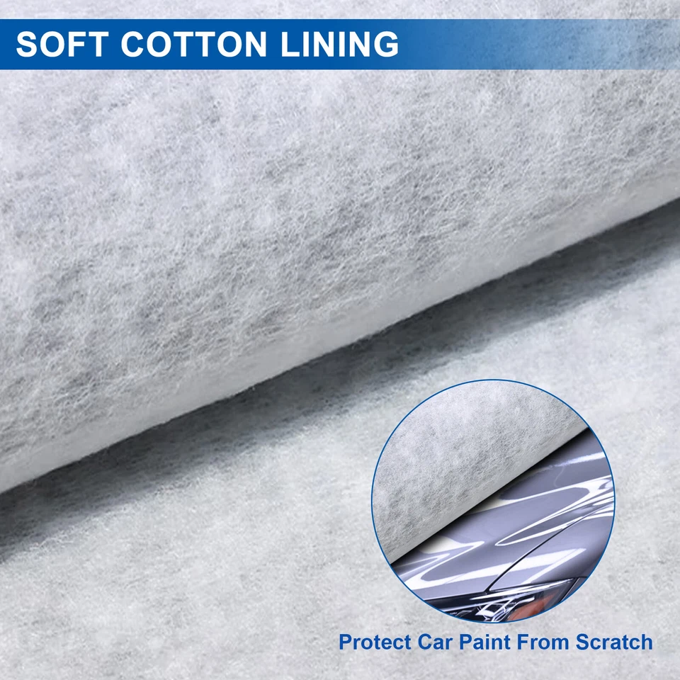 Cubierta de coche engrosada 6 capas algodón PEVA nieve polvo impermeable todo clima exterior Foto 4 de 4