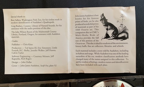 Multimedia Audubon's mammals CD-ROM - Picture 4 of 4