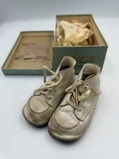 Vintage 1950s Jumping Jacks Baby Shoes with Original Box & Paper
