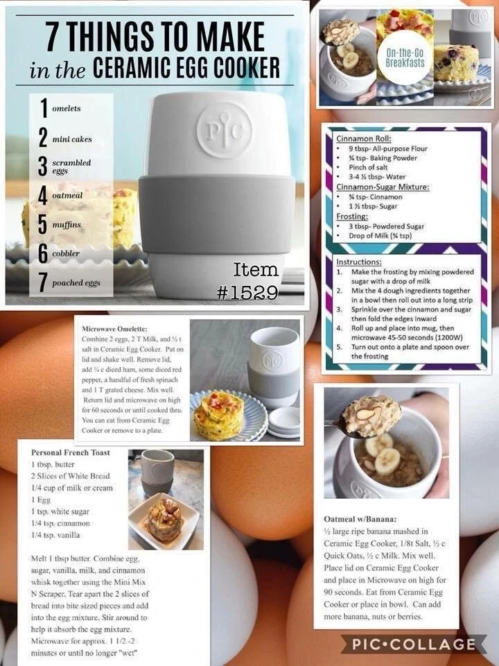 Pampered Chef Ceramic Egg Cooker w/ Silicone Sleeve #1529 Instructions Included Pampered Chef Ceramic Egg Cooker w/ Silicone Sleeve #1529 Instructions Included