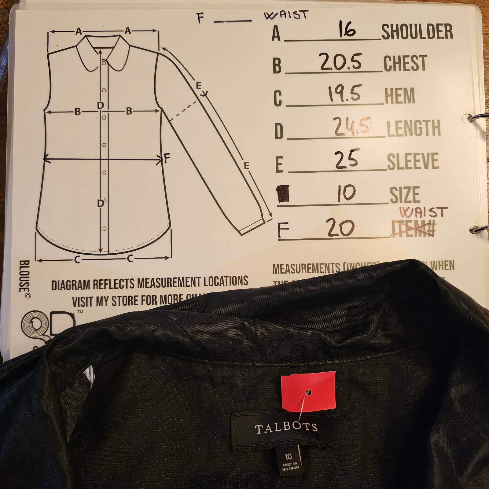 TALBOTS Black Lined Zip Front Rain Jacket~Size 10 - image 13