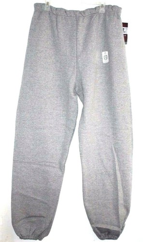 RUSSELL ATHLETIC ACTIVE SWEAT FLEECE JOGGING PANTS MEN 2X(44-46) GRAY DRI-POWER