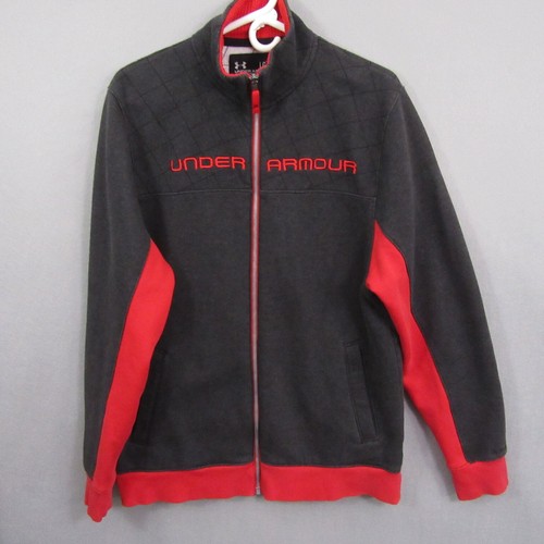 Under Armour Herren Storm Jacke L grau rot gesteppt Active Full Zip Tasche