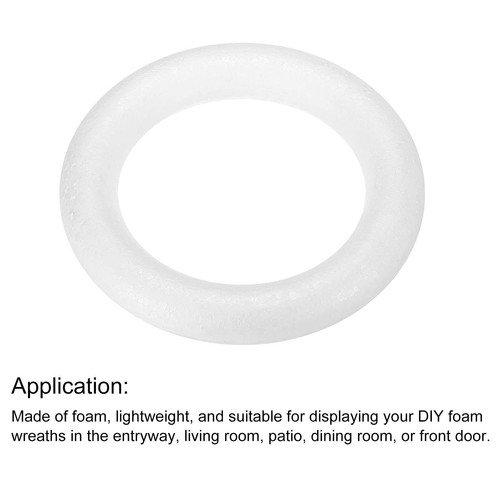 4.4 Inch Foam Wreath Forms Round Craft Rings for DIY Art Crafts Florists Home... - Picture 5 of 6