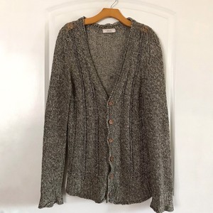 zara fairisle knitted button cardigan