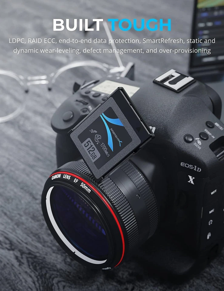 Tarjeta de memoria SABRENT CFexpress tipo B Rocket CFX 512 GB R1700 MB/s W1500 MB/s Foto 3 de 4