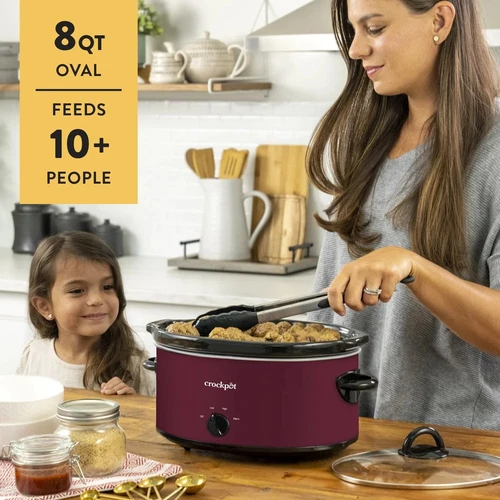 Crock-Pot® Manueller 8 Quart Schongarer, Rhabarber - Bild 4 von 8
