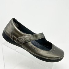Vionic Women's Mary Jane Flats Brown Metallic Leather Size 9 Orthopedic Comfort