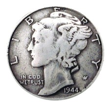 Leathercraft Mercury Dime Reproduction Coin Concho screw back Conchos 3/4"