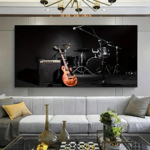 Musical Instruments Poster Print Wall Art Canvas Painting - Picture 3 of 4