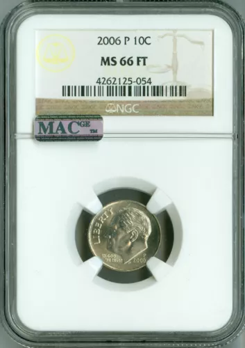 2006 P MS66 FT NGC MAC PQ FULL TORCH ROOSEVELT DIME, BUSINESS, LOW POP,SPOTLESS 