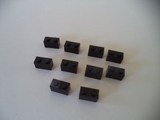 - LEGO LOTTO 10 MATTONCINI NERI BRICK BLACK 1x2