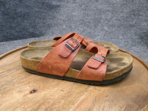 Birkenstock Womens Sydney Soft FB Red Oiled Leather Sandals Size 39 US 8 Reg.