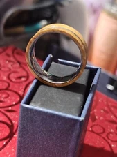 Men's ATop Tungsten Lined Wooden Ring Size 12