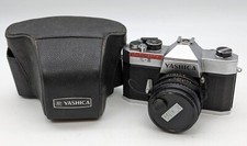 Vtg Yashica TL-E Camera Aetna Rokunar MC Auto f-28mm Lens W/ Case Untested