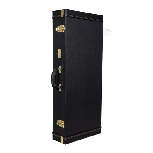 Crossrock Hard-Shell Wooden Case fits F-style Mandola-Stainless Steel Latches