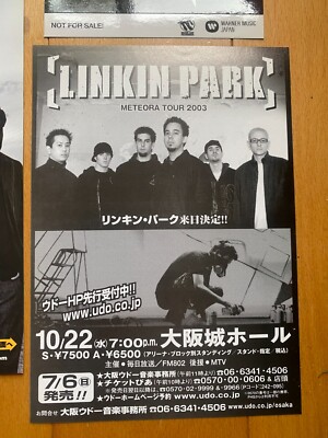 Japan Tour 2007 LINKIN PARK Meteora 2003 flyer sticker x7! MTV