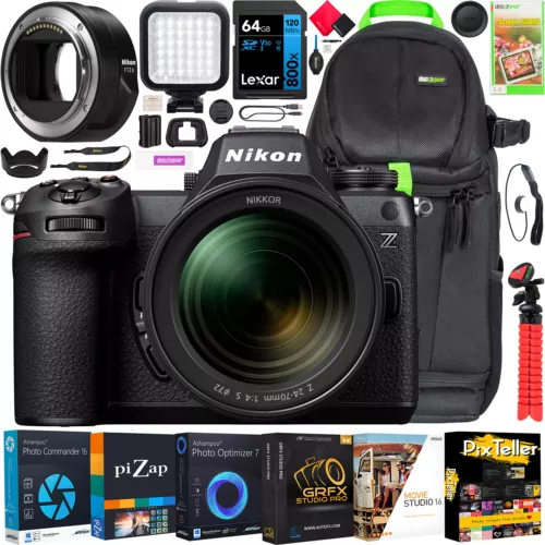 Nikon Z6III Full Frame Mirrorless Camera + 24-70mm Lens + FTZ II Adapter Bundle