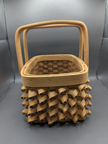 Micmac Penobscot Style Snail Curl Curly Q With Double Handles 9.5" X 7" X 5" - Picture 6 of 13