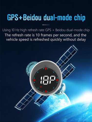 HUD Gauge Car Head Up Display Digital GPS Speedometer Compass Overspeed Alarm - 第 15/24 張圖片