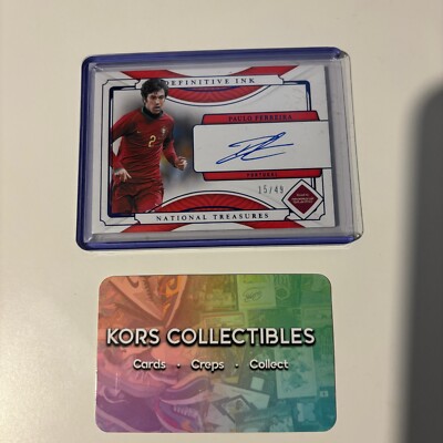 Portugal PAULO FERREIRA ON CARD AUTO /49 2022 PANINI NATIONAL TREASURES CHELSEA