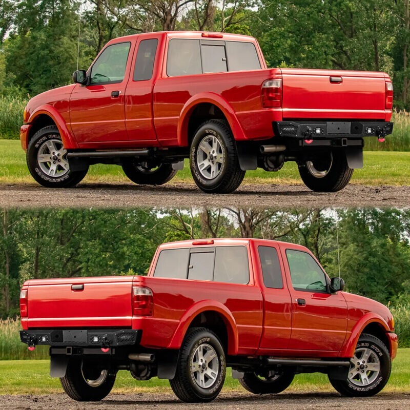 Vijay Black Front/Rear Bumper Fits 1998-2011 Ford Ranger W/Winch Plate ...