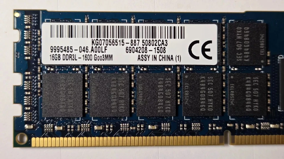 Kingston 16GB PC3-10600 DDR3-1333MHz ECC Registered CL9 240-Pin KG07056515-887 - Image 2 of 3