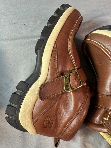 Buffalino Chukka Ankle Desert B Boots Size 8.5 Brown Leather Buckle Slip On (SU) - Picture 9 of 21