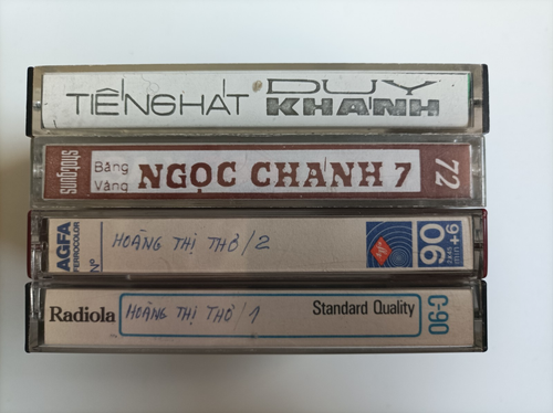Vietnamese Music LOT 4 CASSETTE AUDIO TAPE VINTAGE Hoàng Thi Thơ / Duy Khánh