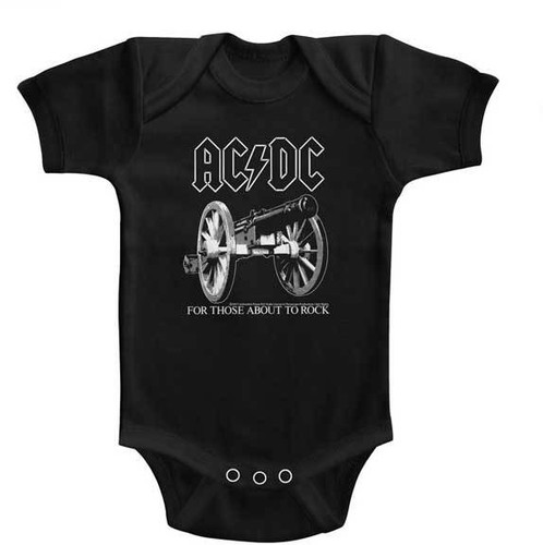 Música heavy metal de AC/DC para aquellos a punto de rockear bebé Onezies 6-24 meses - Imagen 1 de 5