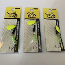 Lot Of 3 NIP Mack's Wedding Ring Spinner Classic ~ 09125 Green Lure