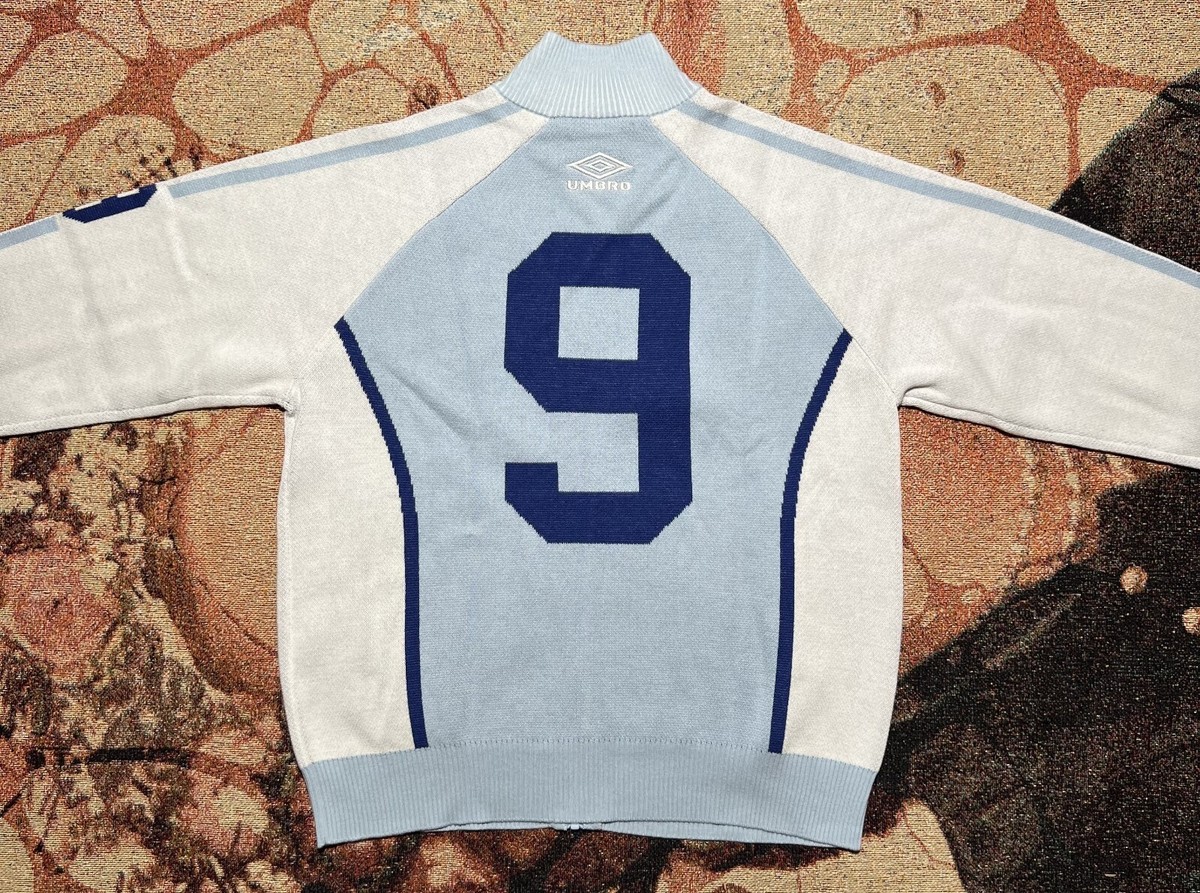Supreme Umbro Zip Up Sweater Light Blue Size Small Brand New