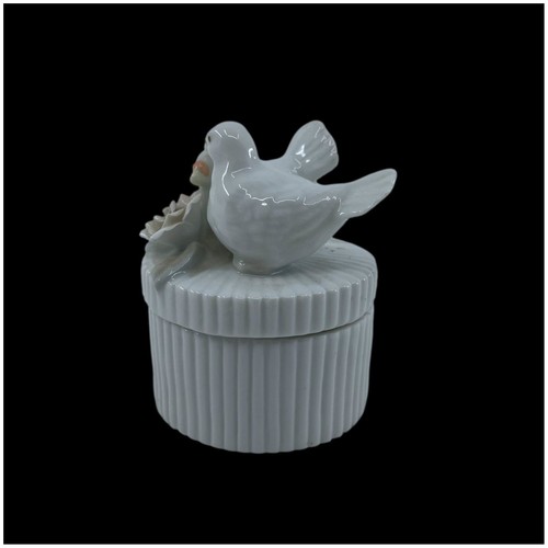 Vintage Jewelry Box Trinket Dish Best Wishes Mercantile Stores Company Inc. Bird - Picture 2 of 9