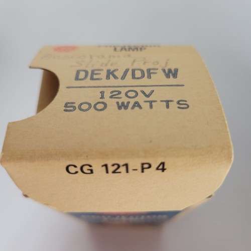 Vintage NOS GE General Electric DEK DFW 500W 120V Projection Projector Lamp Bulb - Picture 4 of 6