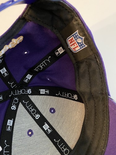 Minnesota Vikings Graphic Bill Baseball Cap Hat Logo 9Forty Youth New Era - Picture 7 of 7