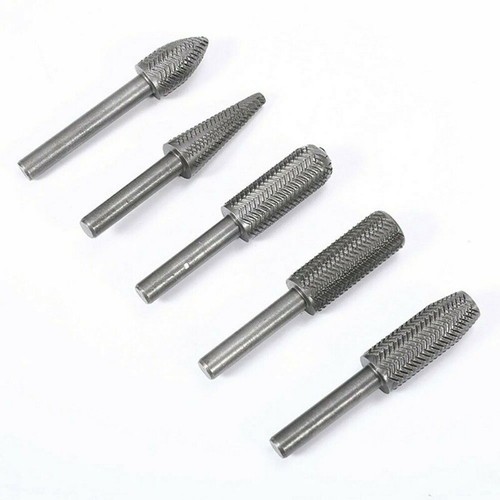 1/4" Rotary Burrs Metal Steel Burr Drill Bits for Dremel Tool Wood Carving 5PCS - Picture 8 of 12