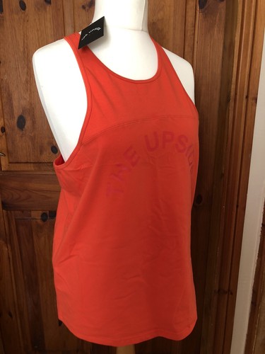 The Upside Vest Hot Coral Sleeveless Muscle Tank Top Sports Gym Yoga Large BNWT - 第 1/12 張圖片