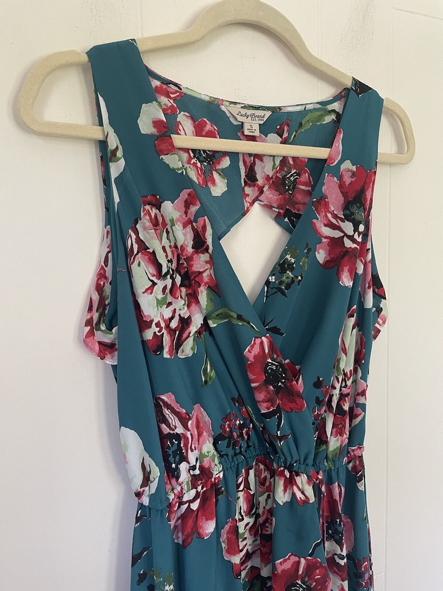 lucky brand open back dress OPEN BACK STRIPE DENIM DRESS