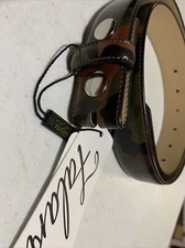 Falari Replacement Genuine Leather Dress Belt  Military Color Size 30-32 NWT