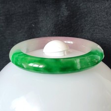 Certified Green Lavender 56mm Natural Burma A Jade jadeite Bangle Bracelet 2082