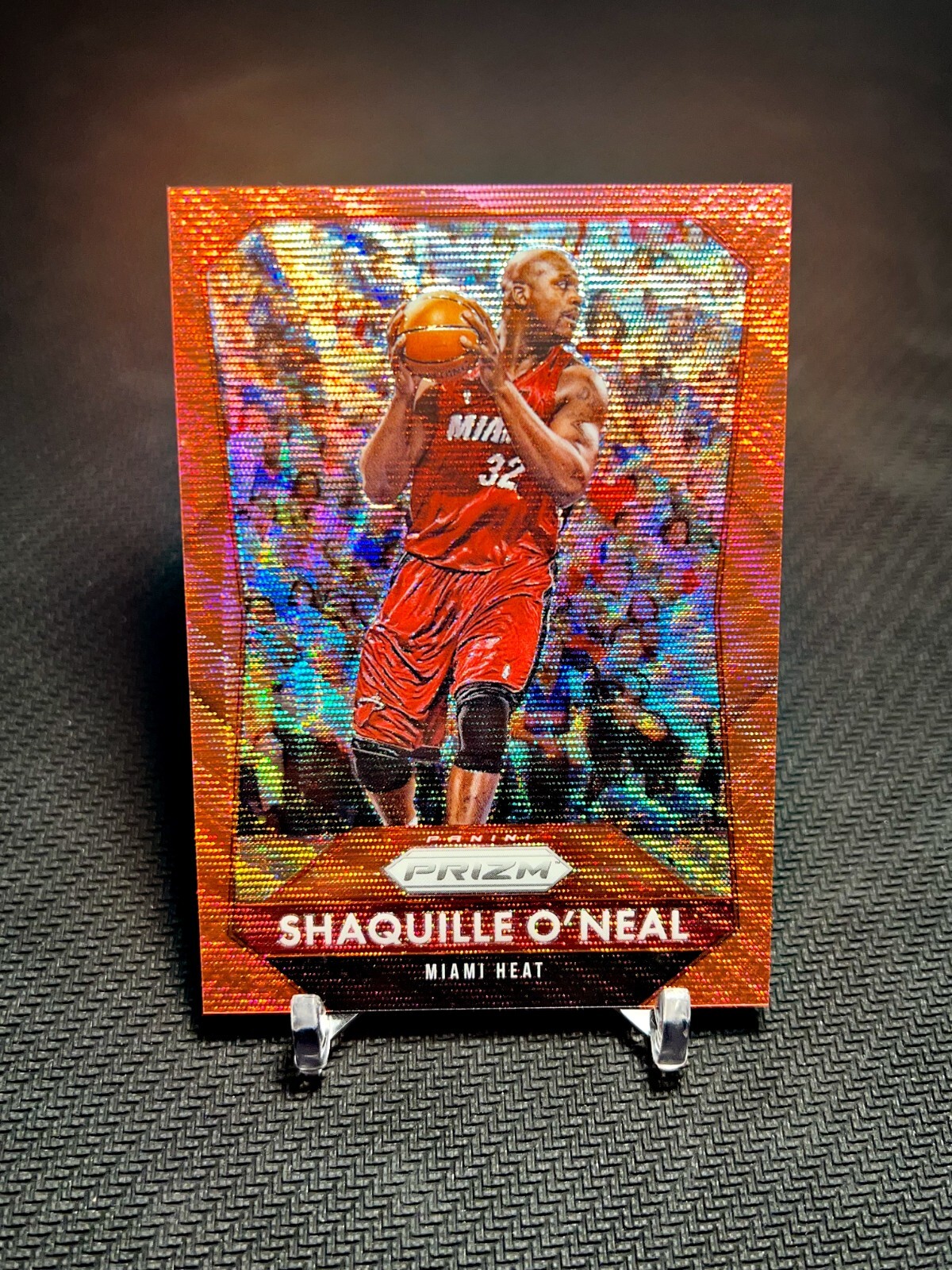 2015-16 Panini Prizm Basketball Shaquille O'Neal #284 Red Wave /350 Miami Heat