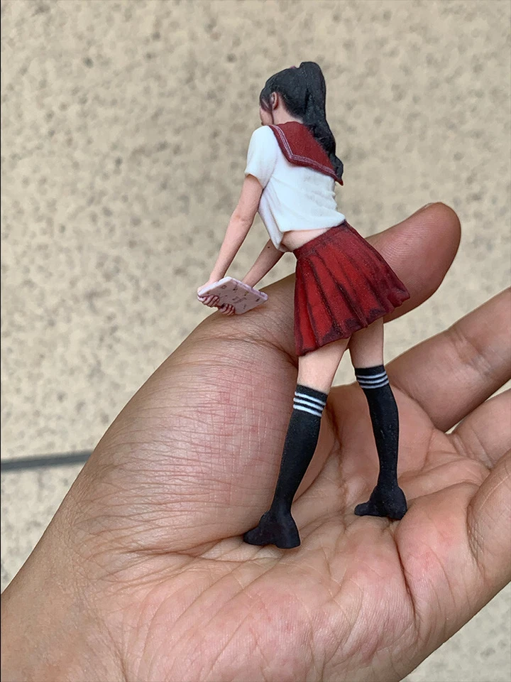 1/16 1/18 1/12 微型红色 JK Unifirm 裙子女孩模型场景道具玩具 — 第 4/4 张图片