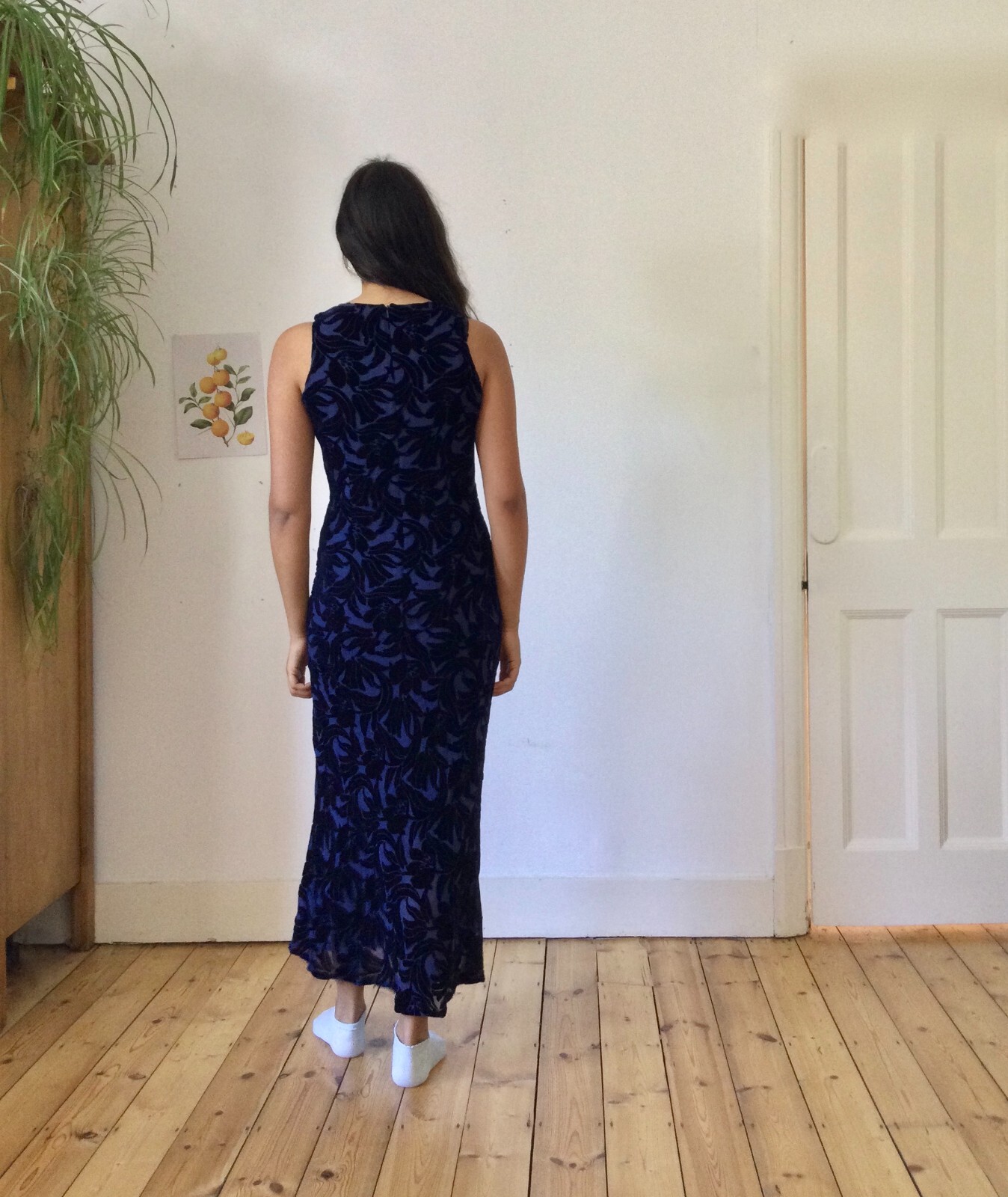 Vintage 90s Patsy Seddon Silk Blend Devore Dress … - image 13