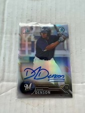 David Denson 2016 Chrome 1st Bowman Auto Refractor Card #CPA-DD Serial #146/499