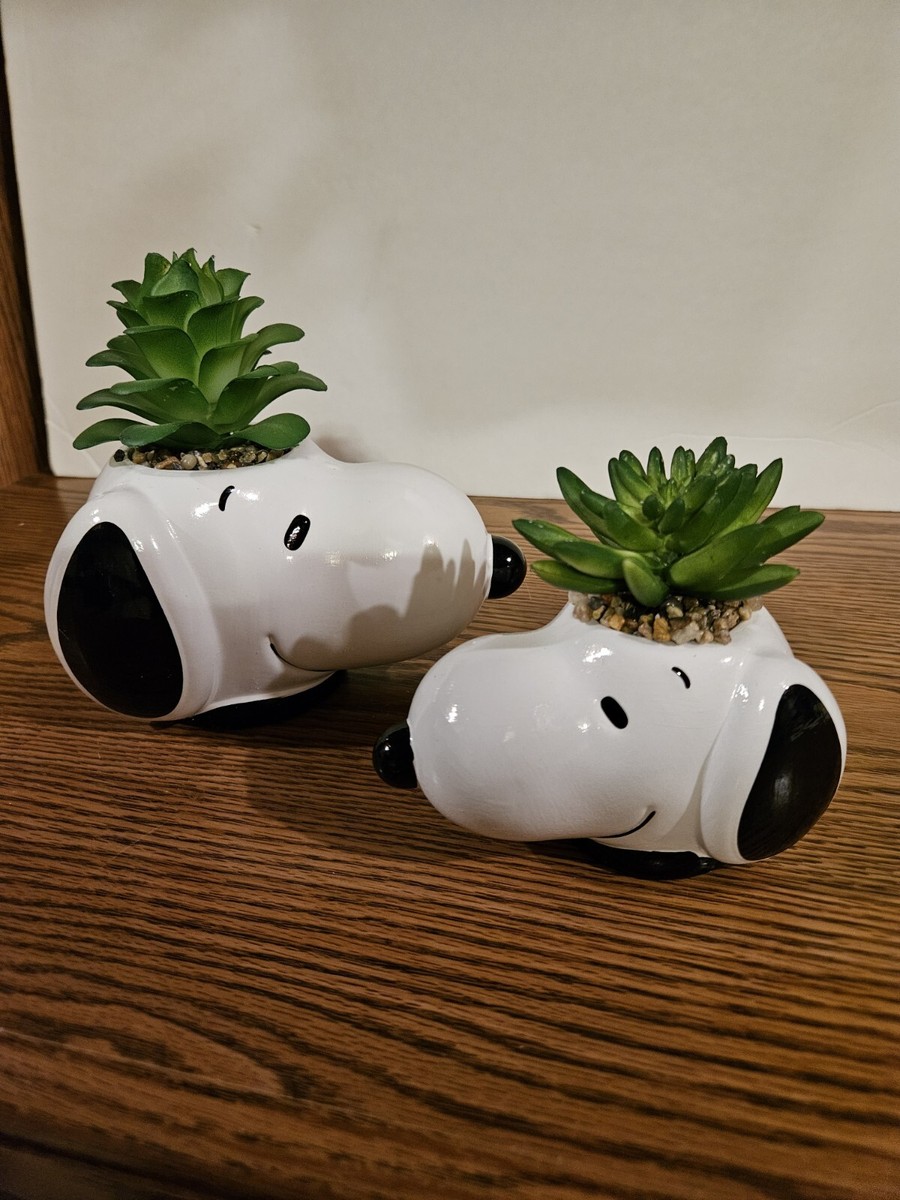 スヌーピーのビンテージセラミックプランターPeanuts