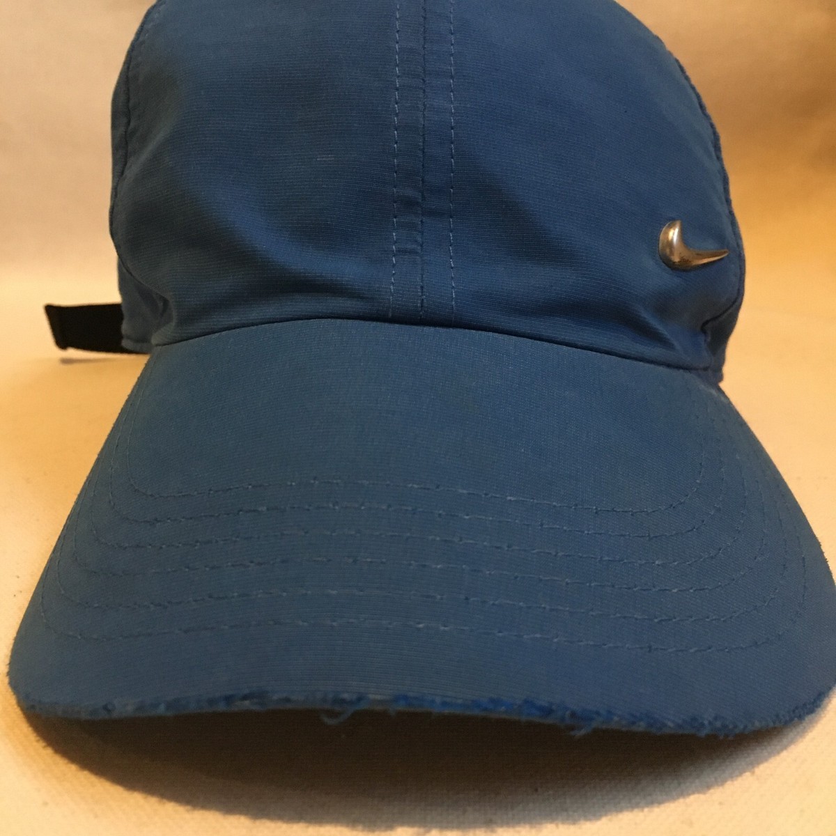 Nike Hat Cap Mens Blue Strap Back Logo Modern Logo Casual