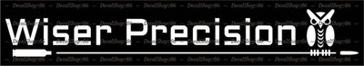 Wiser Precision -Hunting/Shooting Equipment- Vinyl Die-Cut Peel N' Stick Decals