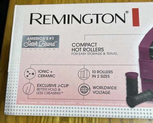 Remington H1015 Hair Rollers Ionic Ceramic Heated 10 Rods Clips Case New - Picture 2 of 10