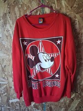 Vintage 90s Mickey Unlimited "Mickey Legends" Red Crew Neck Sweatshirt